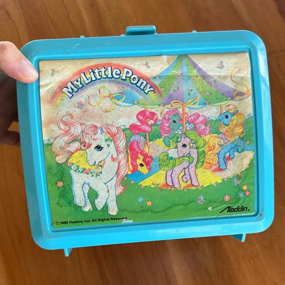 My Little Pony Vintage Teal Lunchbox and Thermos Set - Picture 4 of 9
